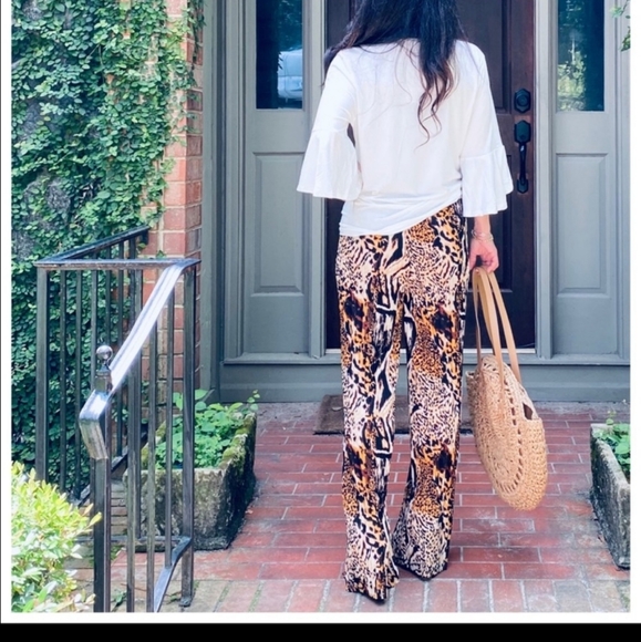 Leopard Print Wide leg pants - Picture 2 of 2